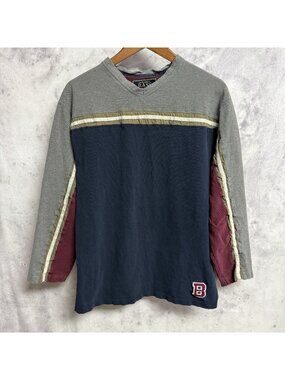 Vintage Y2K Skate Grunge Long Sleeve Shirt Mens Small Colorblock GH Bass Co